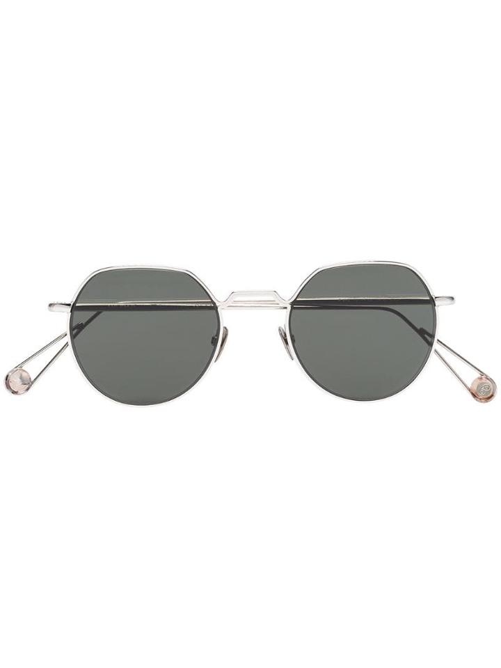 Ahlem 22k Gold Plated Place Dauphine Sunglasses - Green