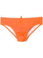 Dsquared2 Rear Logo Swim Briefs, Men's, Size: 54, Yellow/orange, Polyester/spandex/elastane