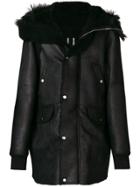 Rick Owens Oversized Shearling Jacket - Black