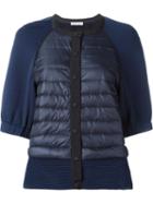 Moncler Padded Front Jersey Jacket, Women's, Size: L, Blue, Polyamide