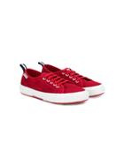 Paolo Pecora Kids Lace-up Sneakers - Red