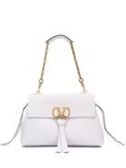 Valentino Valentino Garavani V-ring Shoulder Bag - White