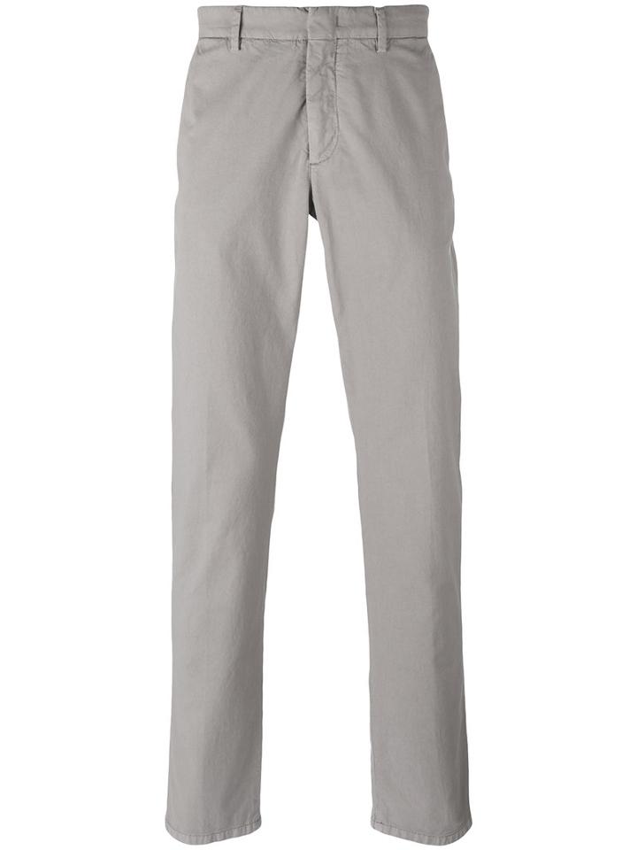 Z Zegna Regular Straight-leg Trousers, Men's, Size: 54, Nude/neutrals, Cotton/spandex/elastane