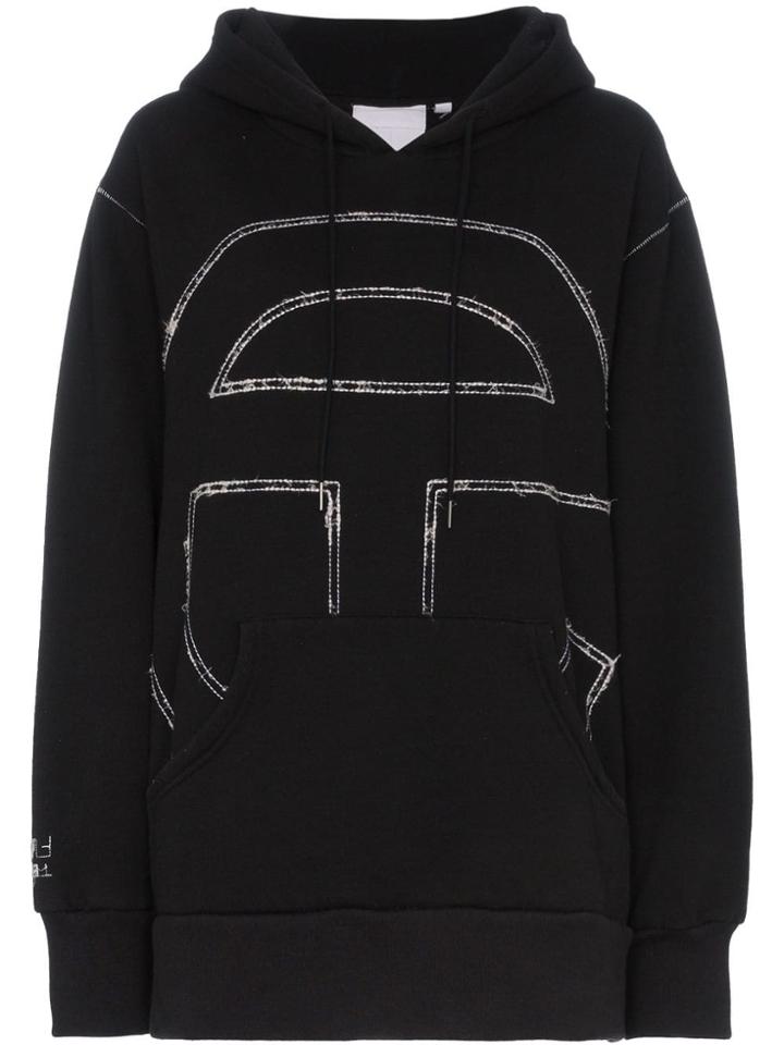 Telfar Embroidered Logo Hoodie - Black