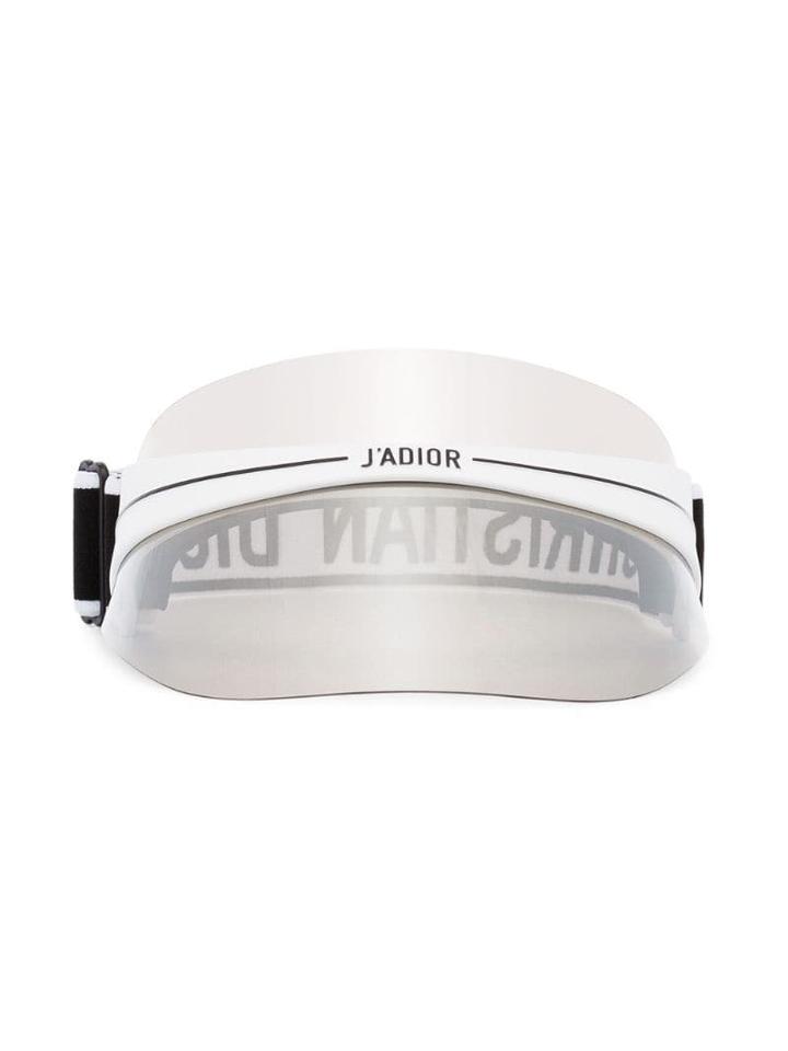 Dior Eyewear Silver, White And Black Club1 J'adior Visor