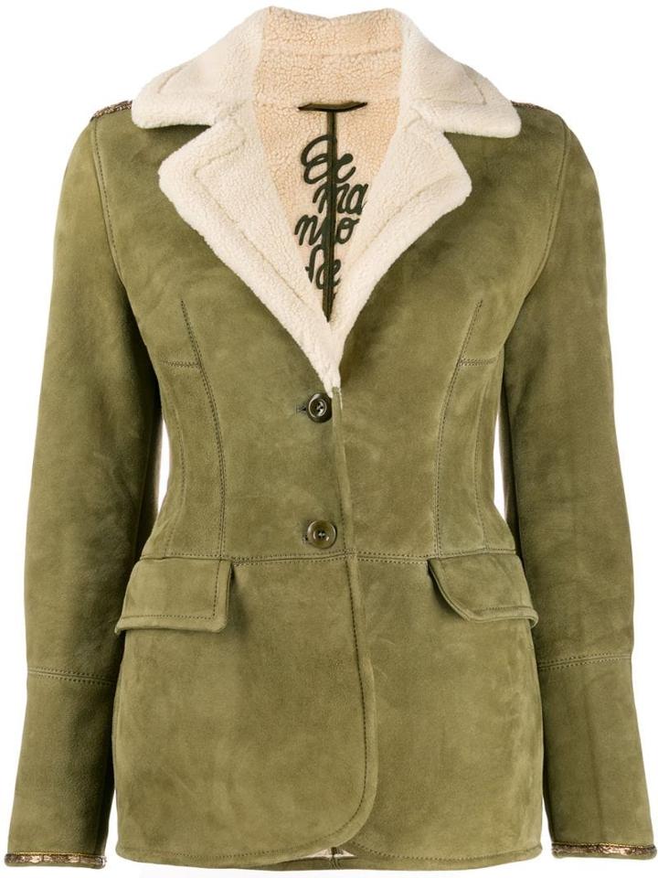 Ermanno Scervino Shearling Lining Jacket - Green