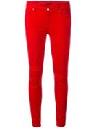 7 For All Mankind Skinny Trousers, Women's, Size: 30, Red, Cotton/polyester/spandex/elastane