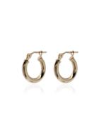 Loren Stewart 14kt Gold Huggie Hoop Earrings
