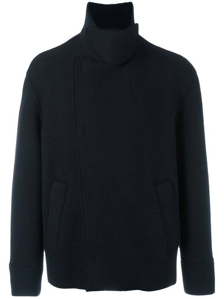 Giorgio Armani Double Breasted Jacket, Men's, Size: 52, Black, Cashmere/virgin Wool
