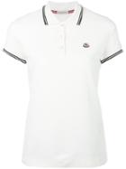 Moncler Striped Trim Polo Shirt, Women's, Size: Xs, White, Cotton