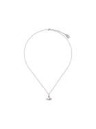Vivienne Westwood Small Pearl Logo Necklace - Silver