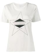Saint Laurent Logo Print T-shirt, Women's, Size: Large, Nude/neutrals, Cotton