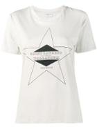 Saint Laurent Logo Print T-shirt, Women's, Size: Large, Nude/neutrals, Cotton