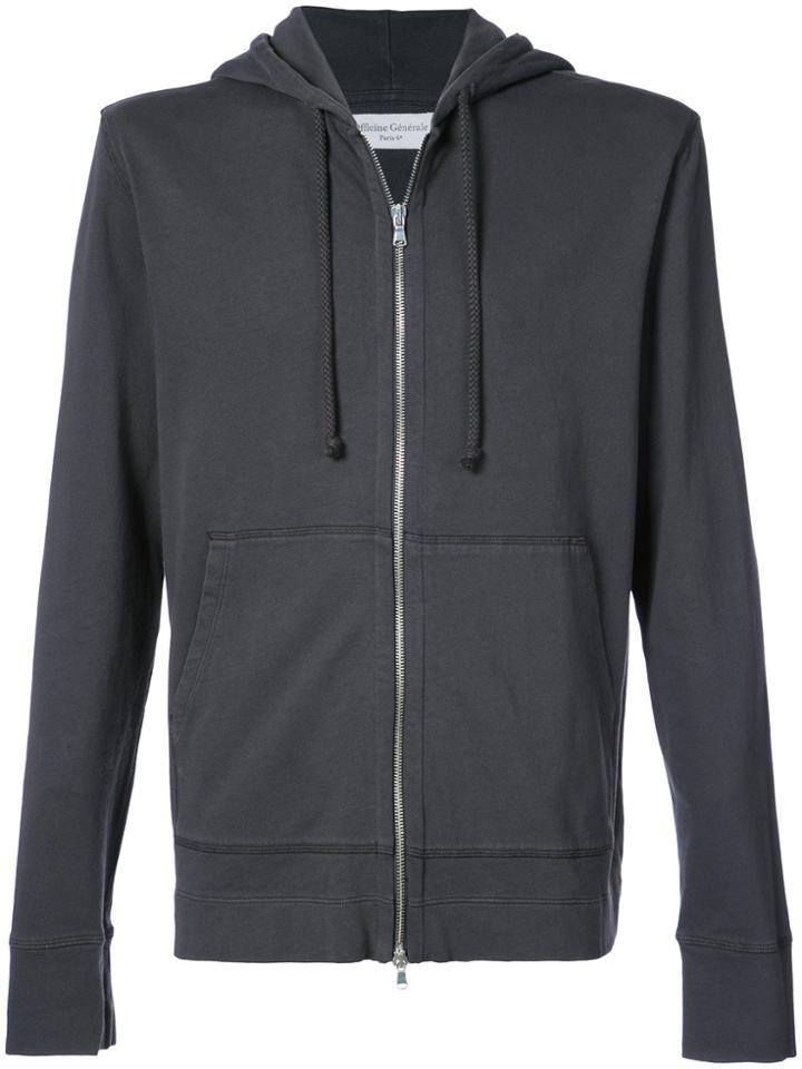 Officine Generale Zipped Hoodie - Grey
