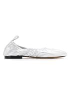 Studio Chofakian Leather Elasticated Pumps - Silver