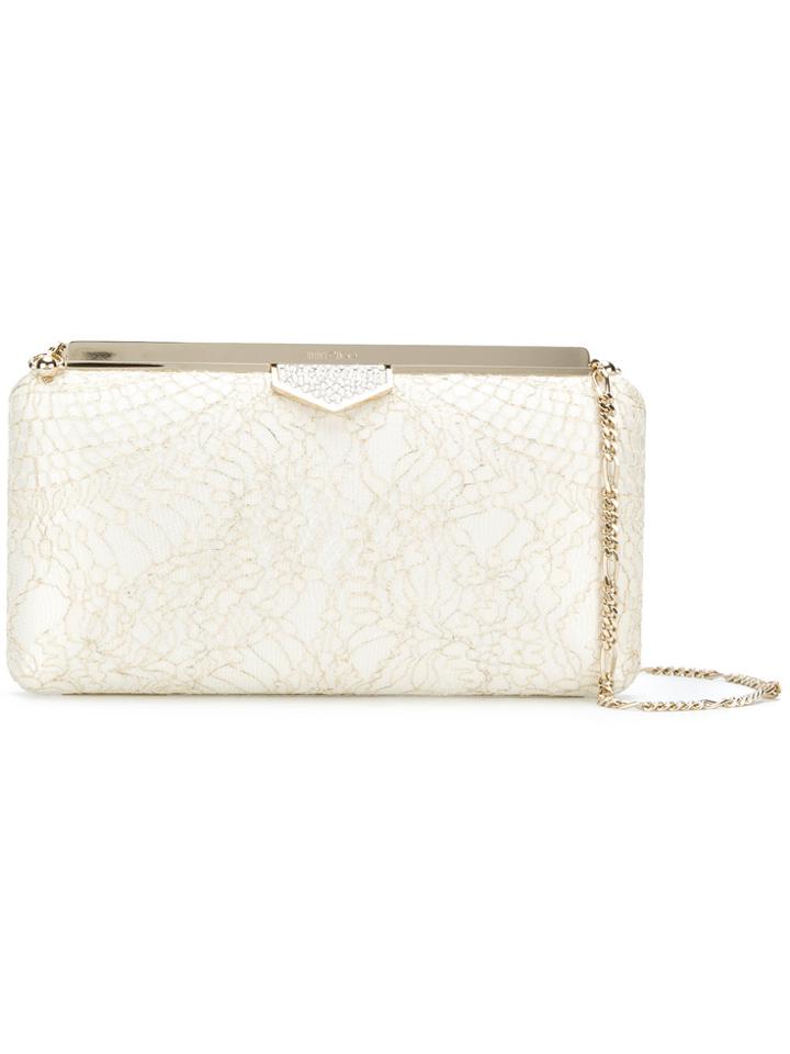 Jimmy Choo Ellipse Clutch - White