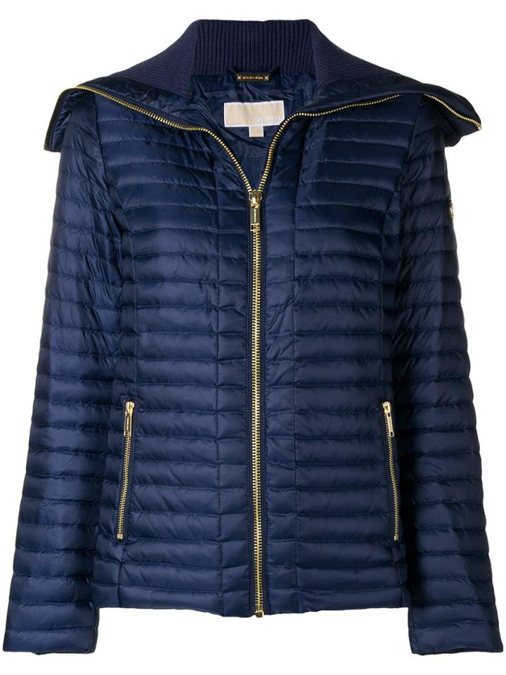 Michael Michael Kors Longsleeved Puffer Jacket - Blue