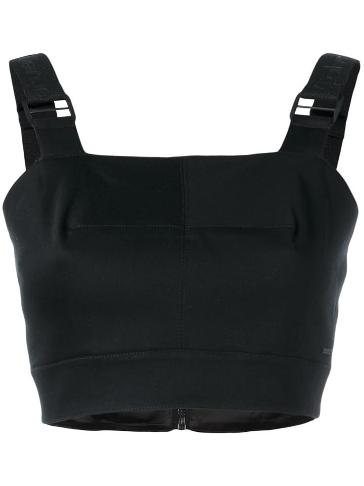 Calvin Klein Jeans - Buckled Straps Tank Top - Women - Cotton/polyamide/polyester/spandex/elastane - S, Women's, Black, Cotton/polyamide/polyester/spandex/elastane