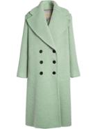 Burberry Double-faced Wool Alpaca Blend Cocoon Coat - Green