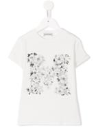 Moncler Kids - Floral Print T-shirt - Kids - Cotton/spandex/elastane - 8 Yrs, White