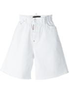 Dsquared2 Denim Bermuda Jeans, Men's, Size: 50, White, Cotton/spandex/elastane/polyurethane