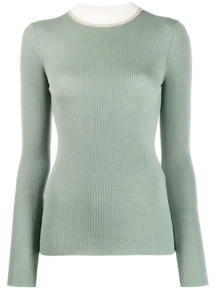 Missoni Contrast Collar Jumper - Green