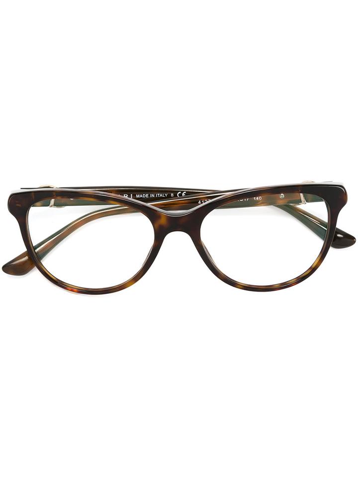 Bulgari - Tortoiseshell Effect Glasses - Women - Acetate - 54, Brown, Acetate