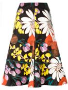 Marni Madder Print A-line Skirt, Women's, Size: 42, Black, Cotton/kenaf