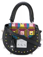 Salar - Studded Round Tote - Women - Leather - One Size, Black, Leather