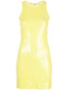Halston Heritage Sequin Embroidered Dress - Yellow