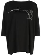 Y's Embroidered Logo T-shirt - Black