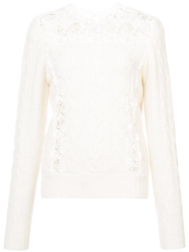 Sea Lace Detail Sweater - Nude & Neutrals