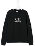 Cp Company Kids Logo Printed Sweater - Blue