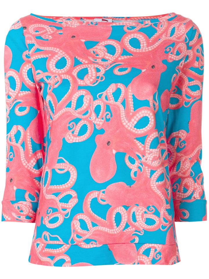 Ultràchic Octopus Print Blouse - Red