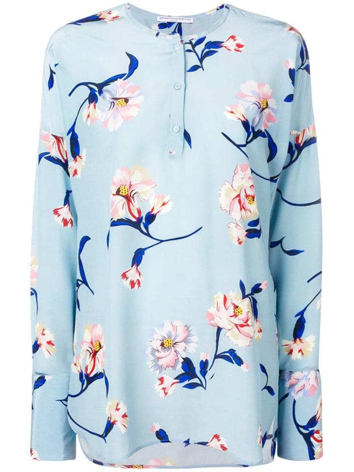 Ermanno Scervino Printed Blouse - Blue