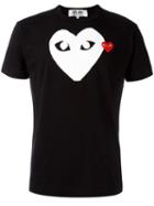 Comme Des Garçons Play Logo Print T-shirt, Men's, Size: Xl, Black, Cotton