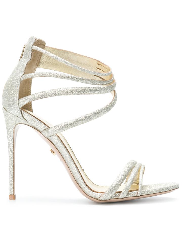 Le Silla Glittered Sandals - Metallic