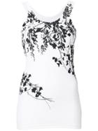 Barbara Bui Floral Fitted Vest Top - White