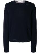 Golden Goose Deluxe Brand Distressed Fitted Sweater - Blue