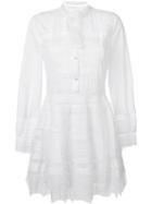 Ermanno Scervino Pleated Bib Lace Dress