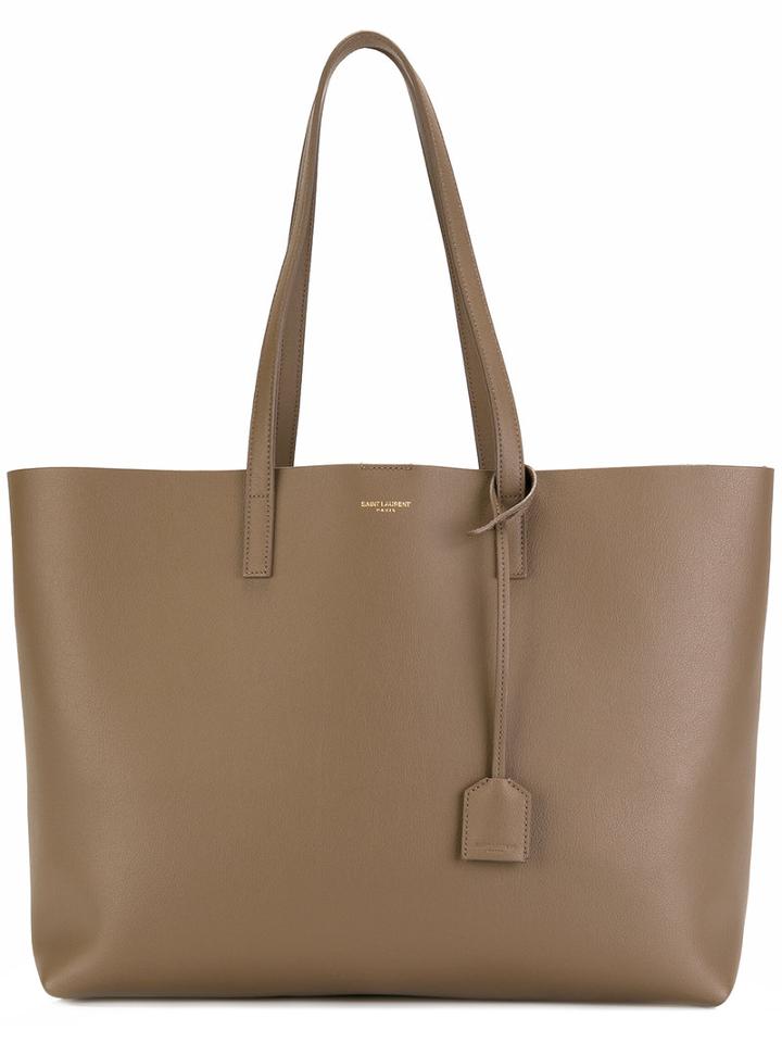 Saint Laurent Large Shopper Tote, Brown, Leather