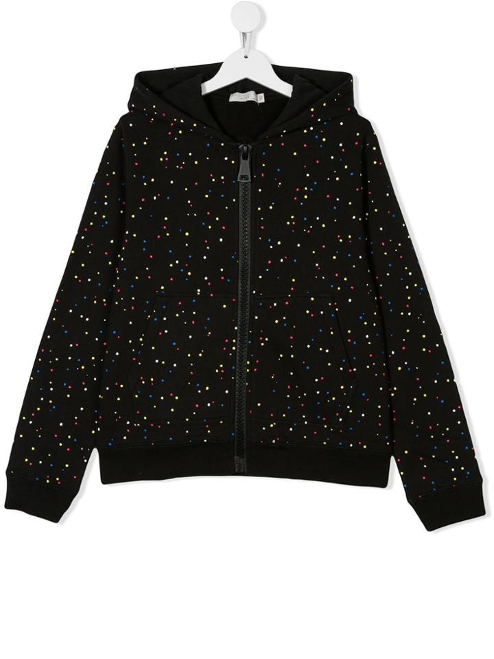 Stella Mccartney Kids Dotted Zipped Hoodie - Black