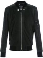 Philipp Plein - Skull Print Jacket - Men - Sheep Skin/shearling/viscose - Xxl, Black, Sheep Skin/shearling/viscose