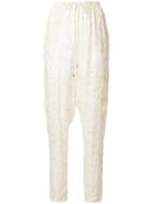 See By Chloé Floral Print Relaxed Trousers - Neutrals
