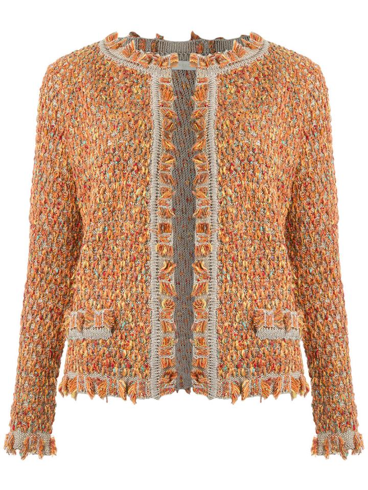 Cecilia Prado - Knit Cardigan - Women - Acrylic/lurex/polyamide - Pp, Orange, Acrylic/lurex/polyamide