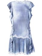 Ermanno Scervino Striped Midi Dress - Blue