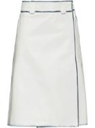 Prada Leather Skirt - White