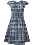 Armani Collezioni Checked Flared Dress