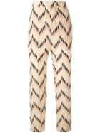 Marni - Zig-zag Cropped Trousers - Women - Silk - 40, Silk