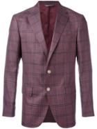 Fashion Clinic Timeless Single-breasted Blazer, Men's, Size: 48, Pink/purple, Silk/linen/flax/virgin Wool/viscose